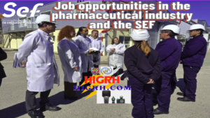 Students in training for chemical plant operator positions at Kinsy pharmaceutical company supported by SEF