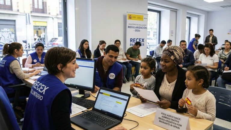 Atención a migrantes en el proceso de administrative regularization para migrants en España