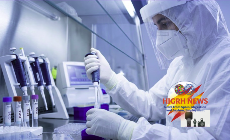 Scientist conducting PCR testing for hantavirus in a sterile laboratory environment for Gomez Ulla Hospital.