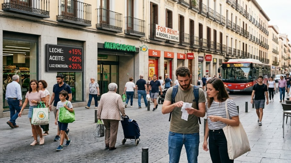 Cost of Living in Spain: Housing, Food Prices and Inflation Continue to Pressure Households | High News 1 Cost of Living in Spain showing people shopping in Madrid as rising housing and food prices affect household budgets.