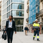 Foreign workers in Spain discussing employment opportunities