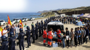 Migration crisis in Ceuta with protests, police and humanitarian aid