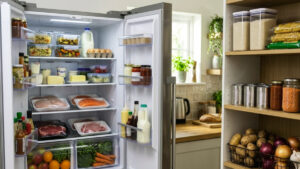 Foods that need refrigeration and foods that can be stored outside the fridge