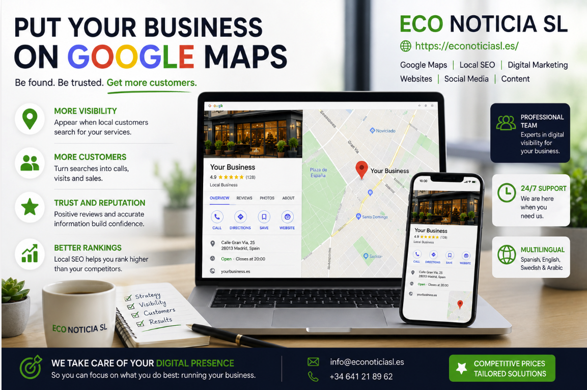 ECO NOTICIA SL helping businesses improve their Google Maps presence