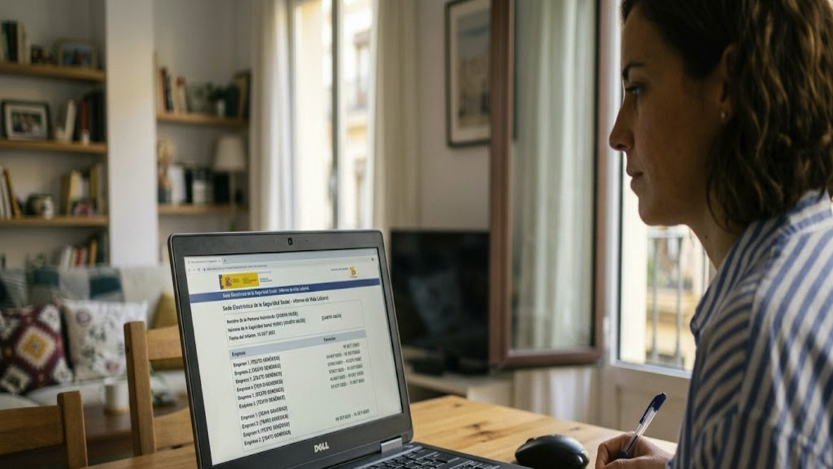 How to request a work life report online in Spain