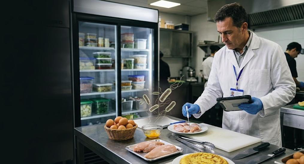 Salmonella in Spain food safety inspection with eggs and raw poultry