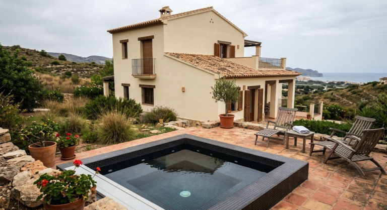 Holiday villa hot tub in Cullera where an Irish couple died