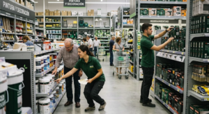 Leroy Merlin employees working in a store in Spain