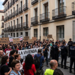 Housing protest in Madrid over the eviction of an 87-year-old woman