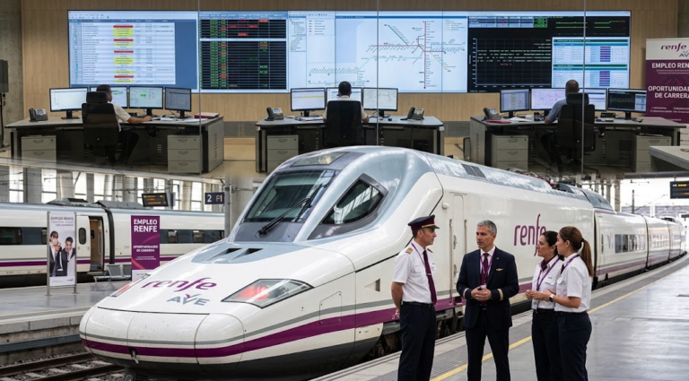 Renfe employment opportunity for 144 operator positions requiring Baccalaureate