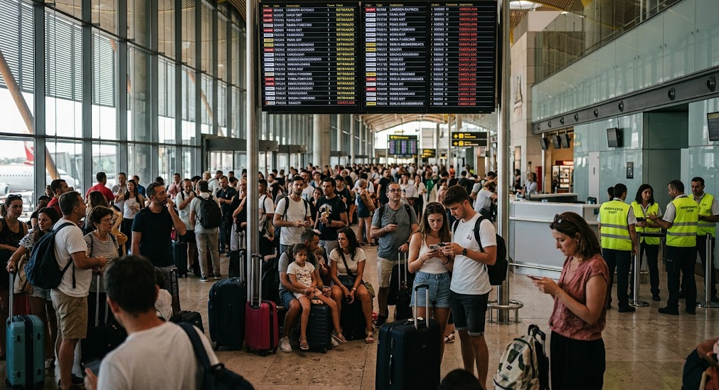 Flight delays and cancellations in Spain during the summer travel season