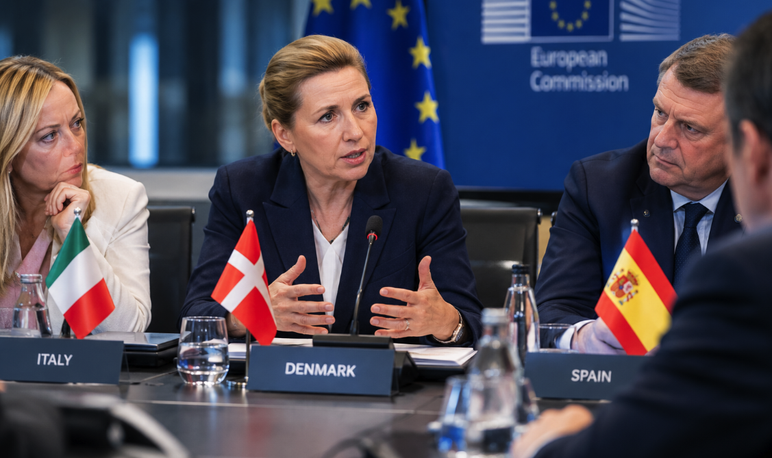 European leaders discuss Spain’s migrant regularisation plan at an EU meeting.